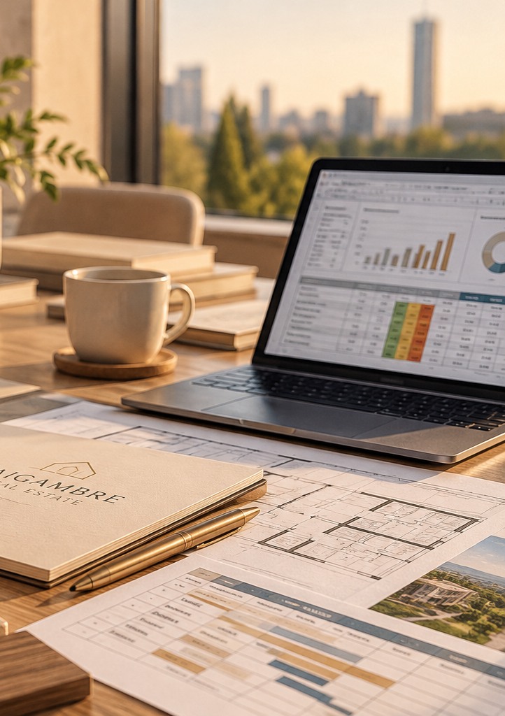 Planos y materiales para la planeación de un desarrollo inmobiliario